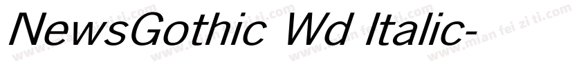 NewsGothic Wd Italic字体转换